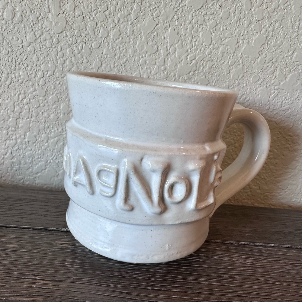 Magnolia cream ceramic mug